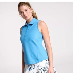 NWT Calia Women's Renew Sleeveless Golf Polo Shirt Top Blue